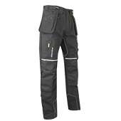 PANTALON en tissu Canvas avec poches genouillères en Cordura