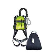 Harnais anti chute avec longe élastique de 2 m