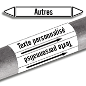 Etiquettes adhésives de marqueur de tuyauterie autre blanc