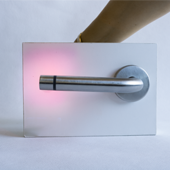 Projection à LED pour avertir d'une ouverture de porte
